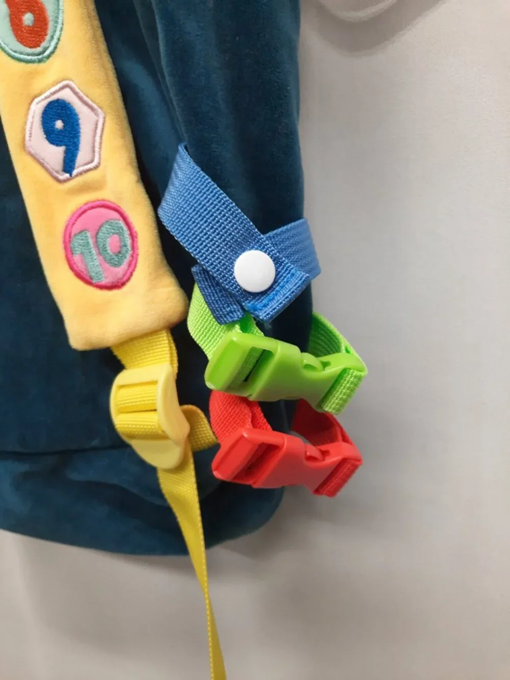 White Dolphin Toys Toddler Busy Board Activity Backpack Plush Sensory Travel Bag